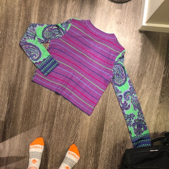 Paisley light knit jersey top/sweater/knit top - Picture 2 of 4